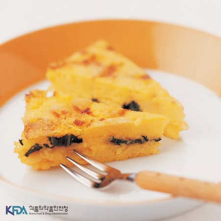 Basil Sweet Potato Corn Bread (Polenta)