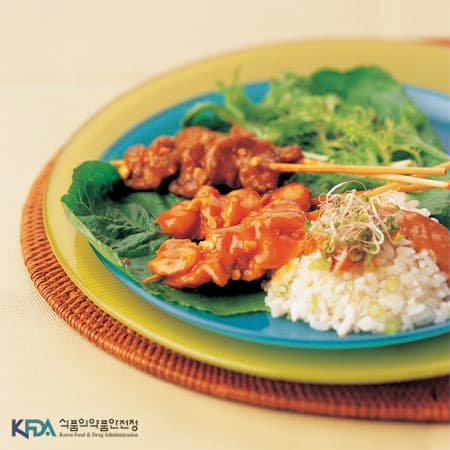 Chicken and Beef Skewer with Peanut Sauce