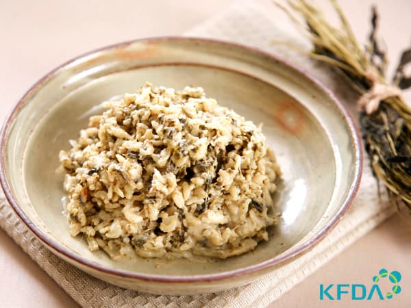 Dried Radish Greens Risotto