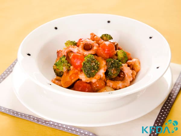 Stir-fried Octopus and Broccoli