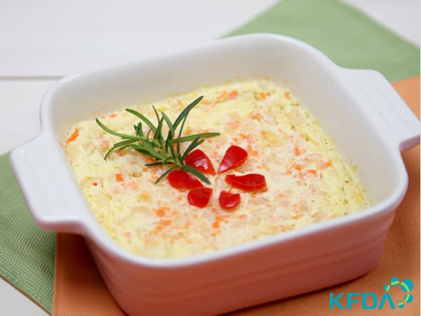 Leftover Rice Kimchi Steamed Egg