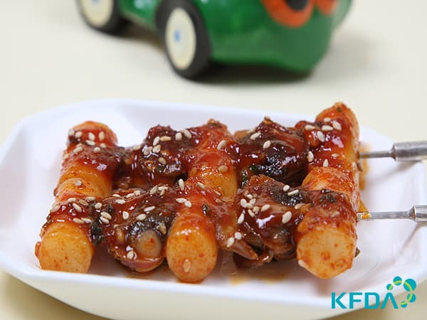 Grilled Cockle Rice Cake Skewer