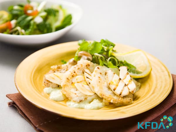 Grilled Cod and Mushroom