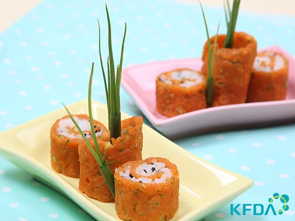 Zucchini Soybean Pancake Rice Roll