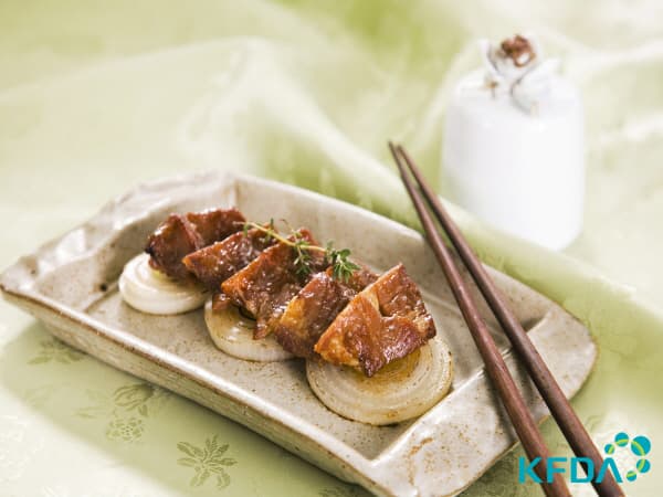 Grilled Pork Neck with Watermelon Juice