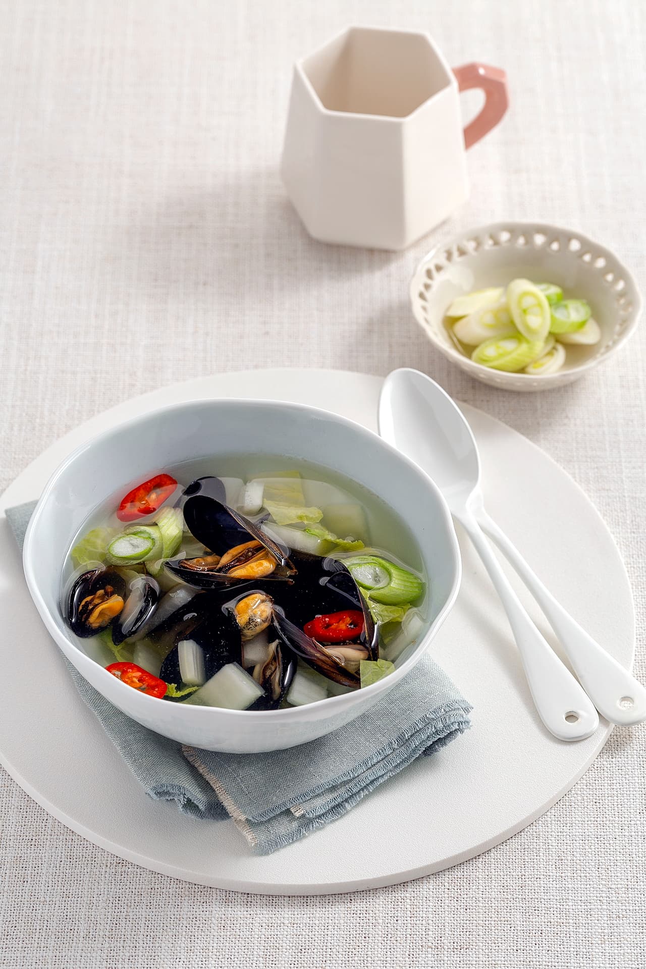 Mussel Napa Cabbage Soup