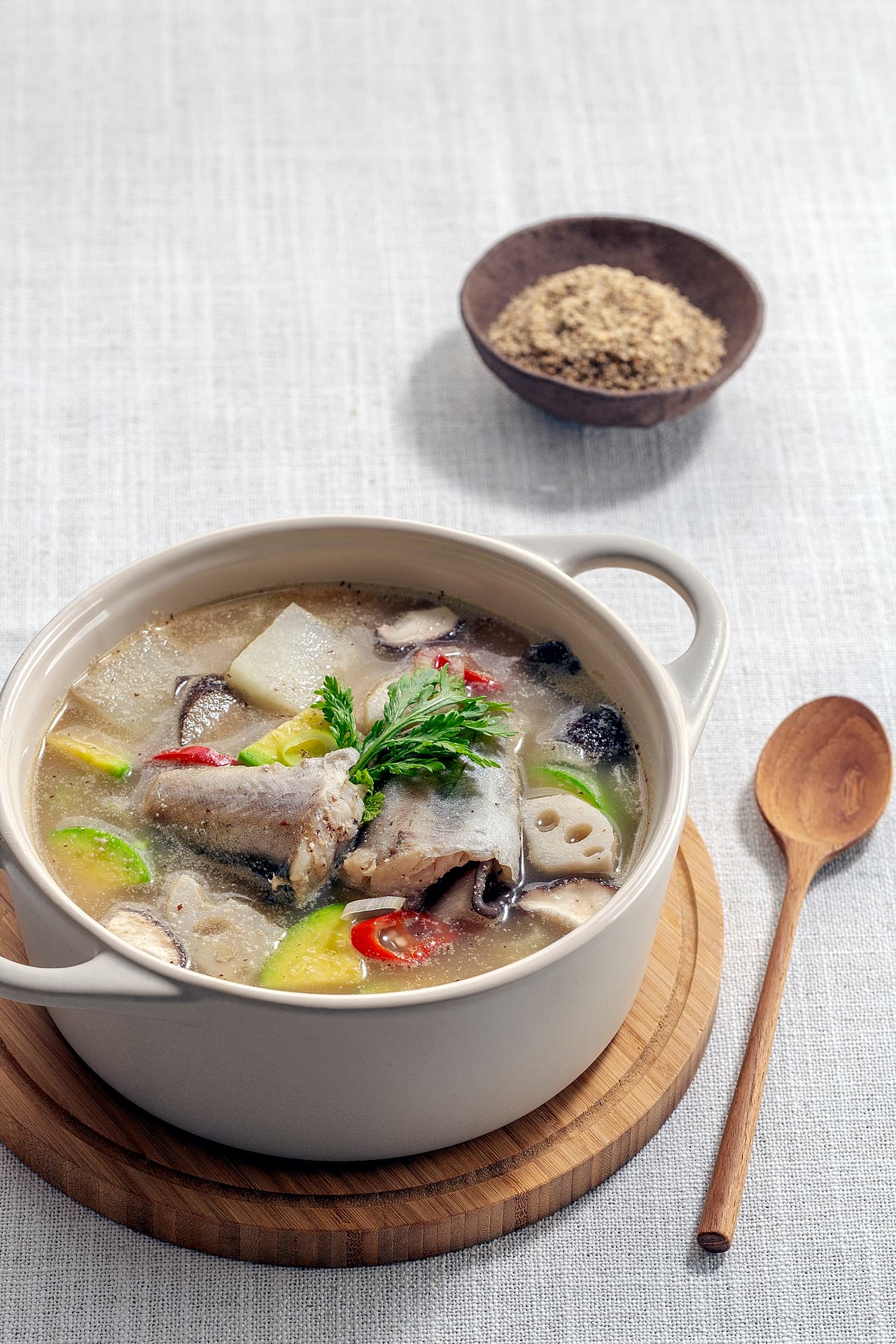 Semi-dried Pollock and Root Vegetable Perilla Soup