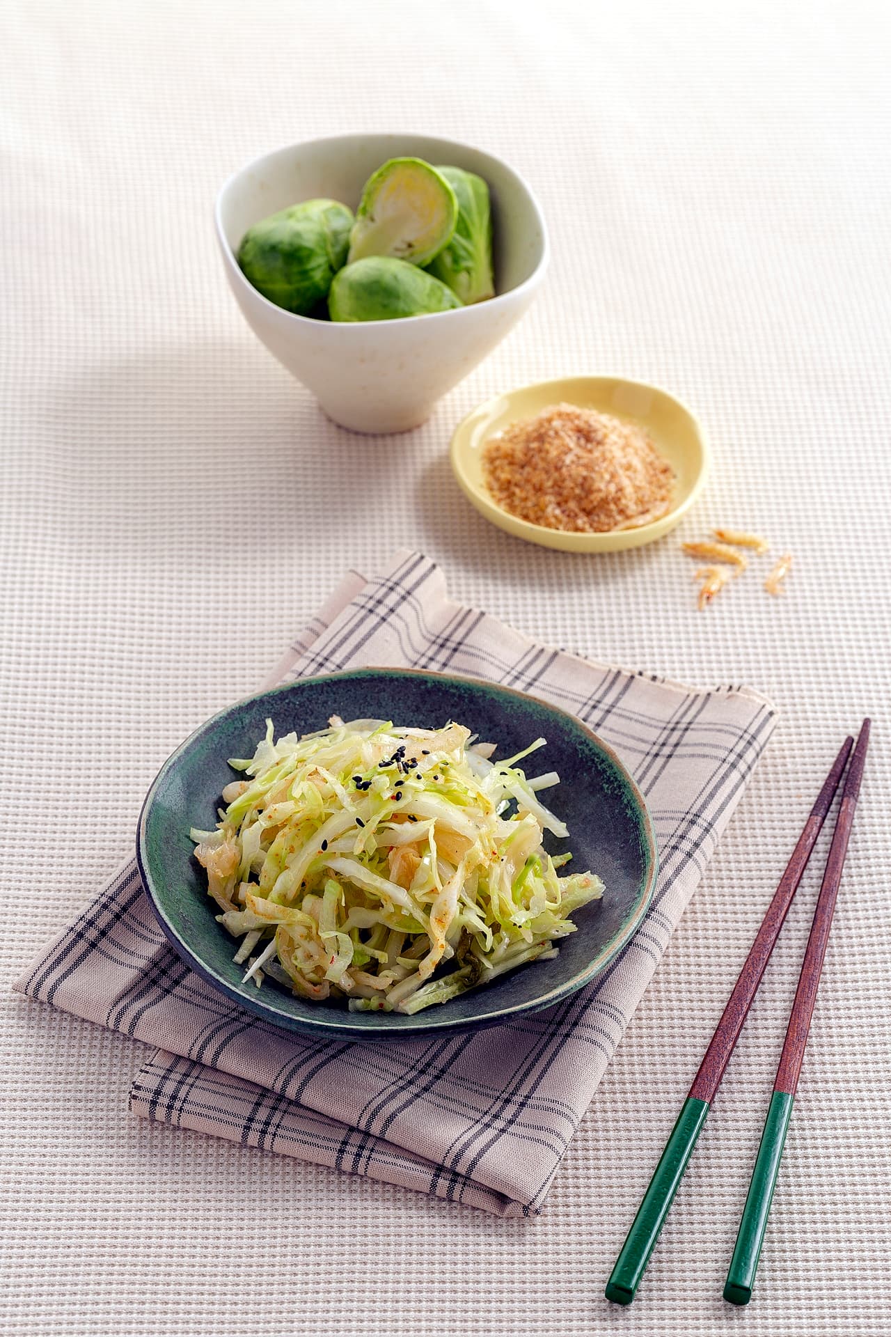 Stir-fried Kimchi and Cabbage