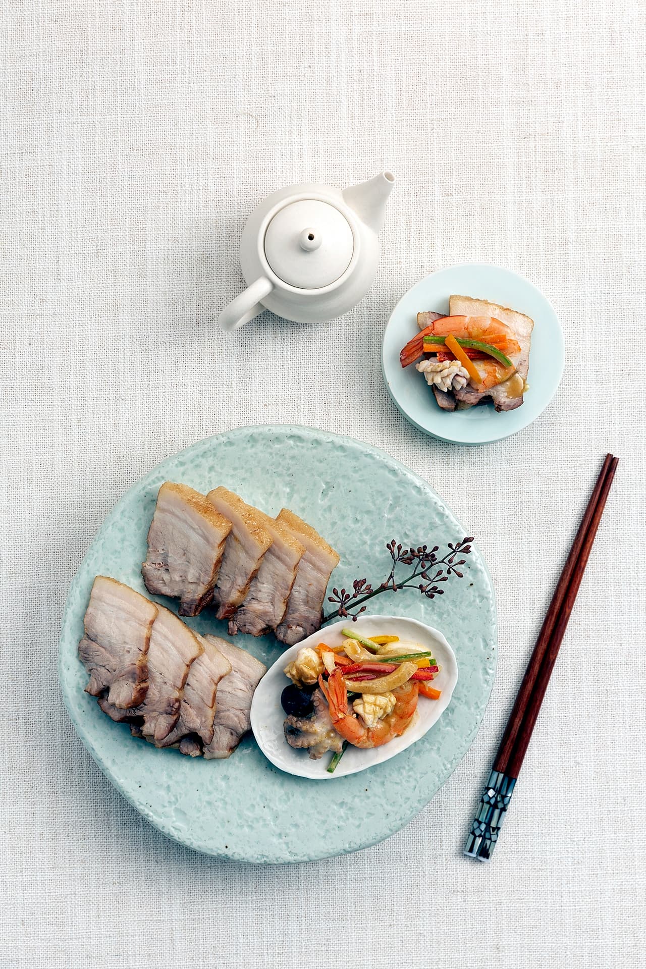 Boiled Pork and Cold Seafood Salad