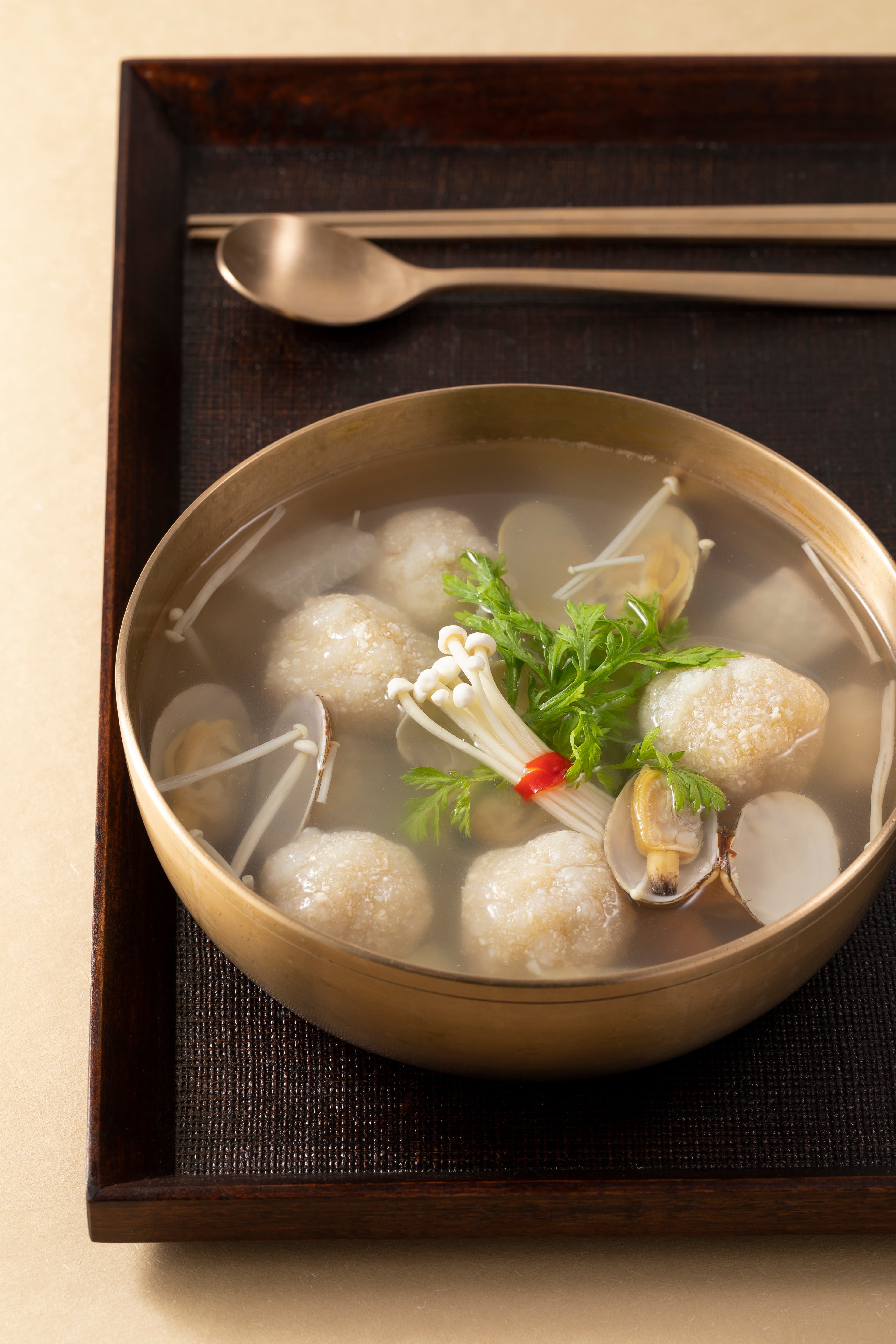 Clam and Flounder Wonton Soup