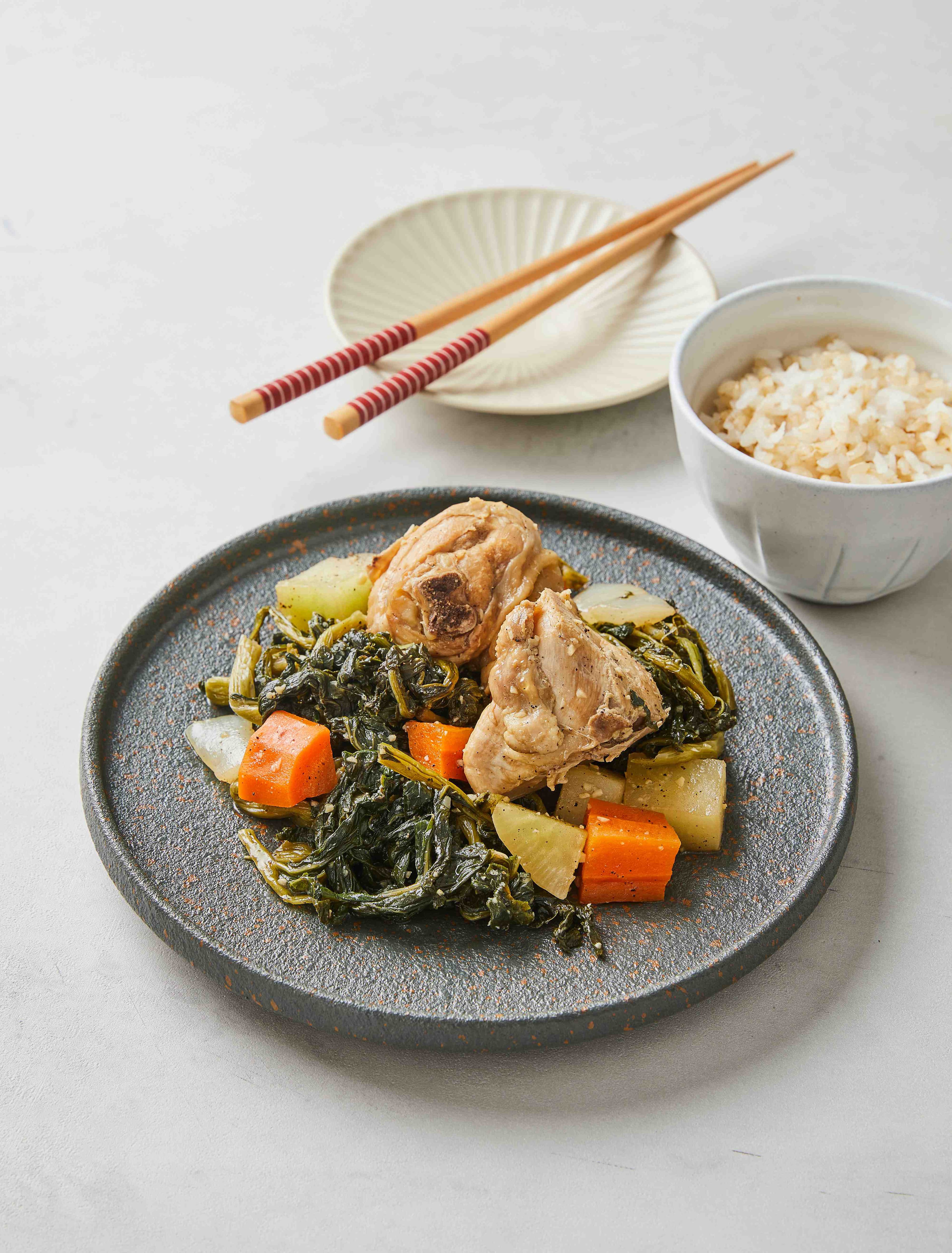 Braised Chicken with Dried Radish Greens