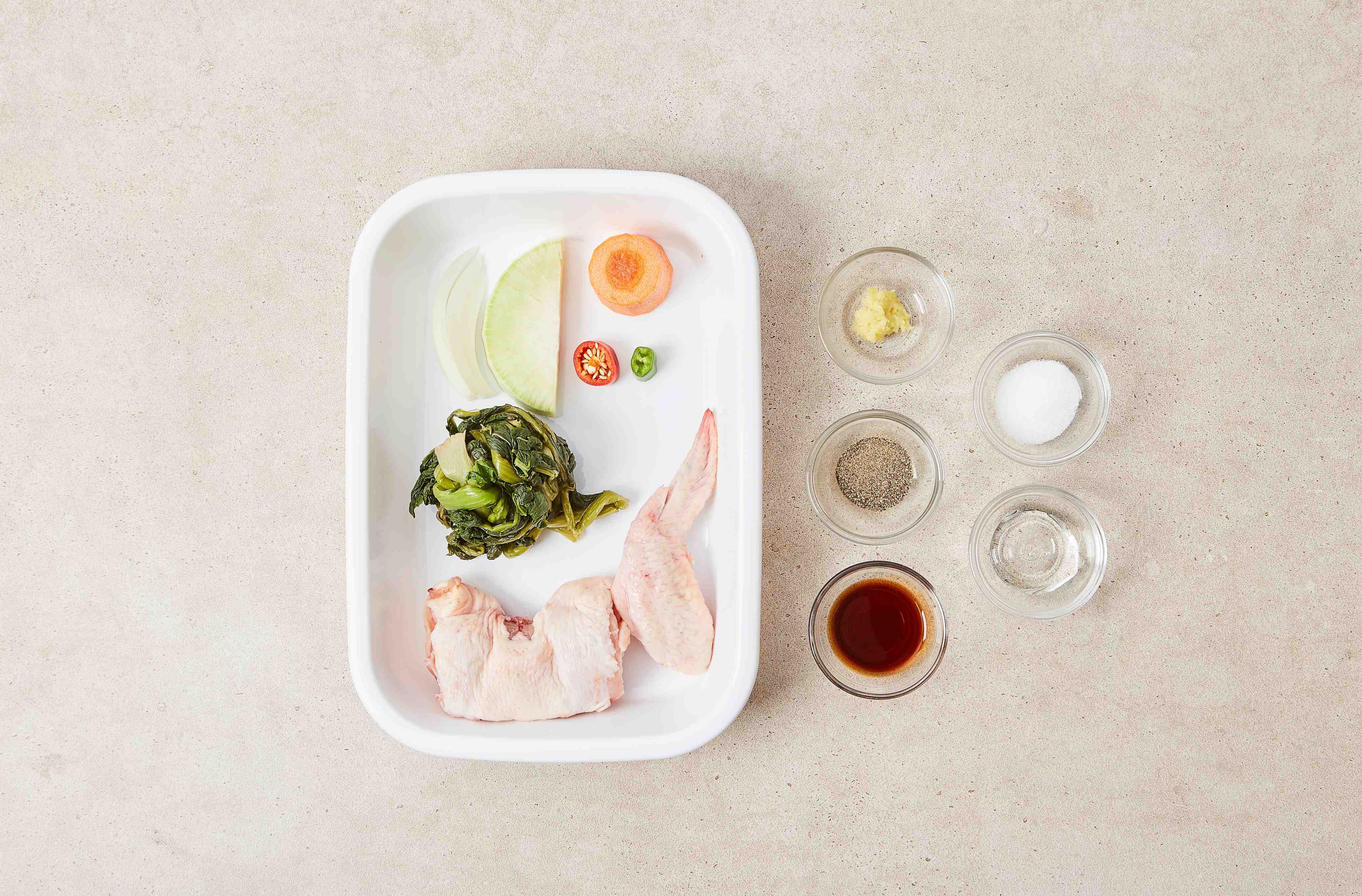 Braised Chicken with Dried Radish Greens