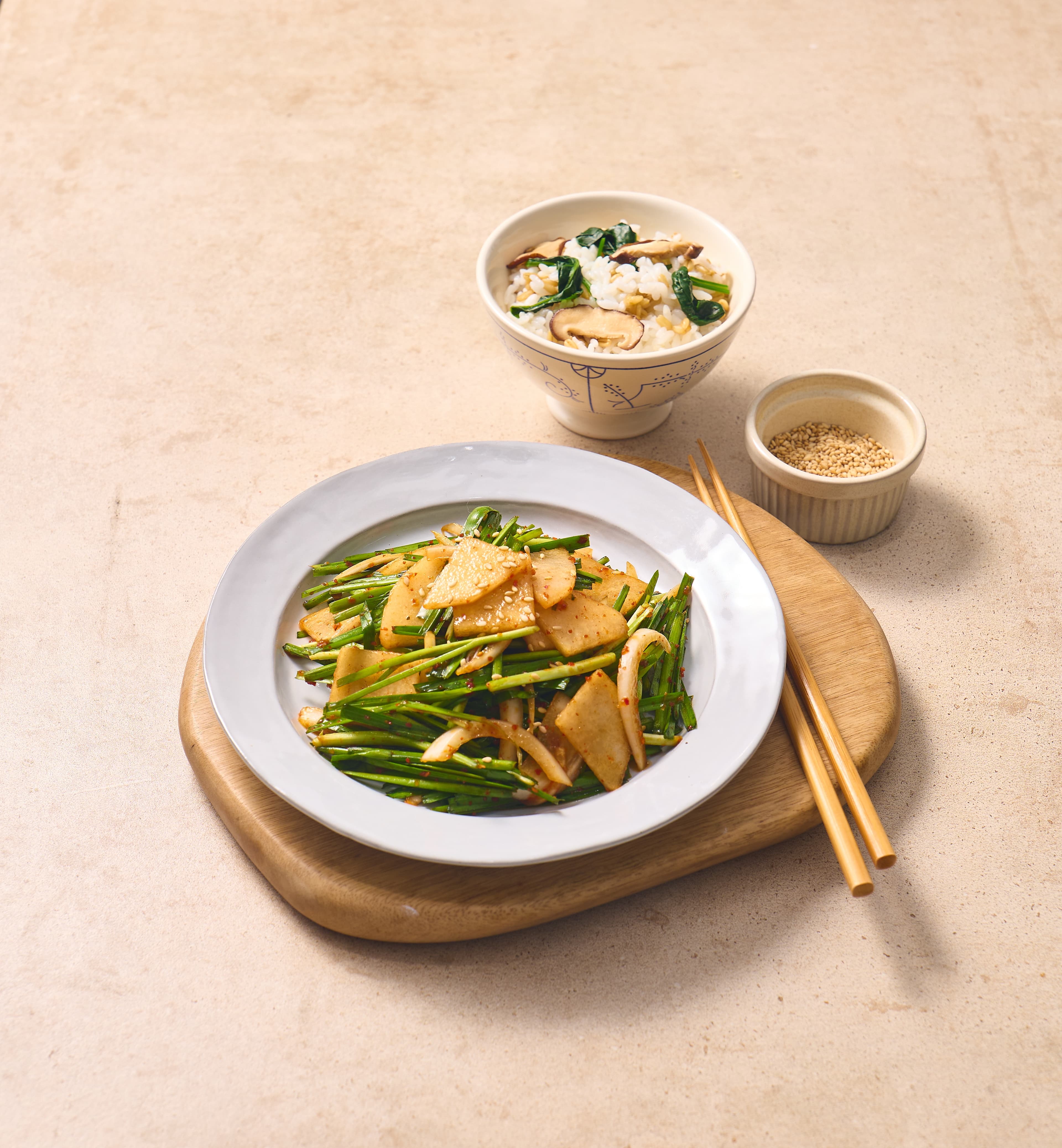 Chive and Korean Pear Salad