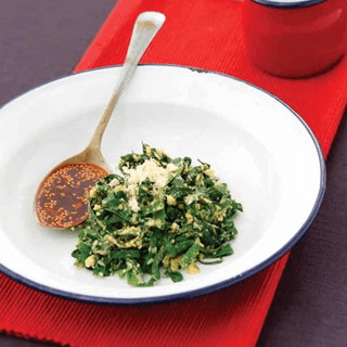 Braised Chive with Bean Powder