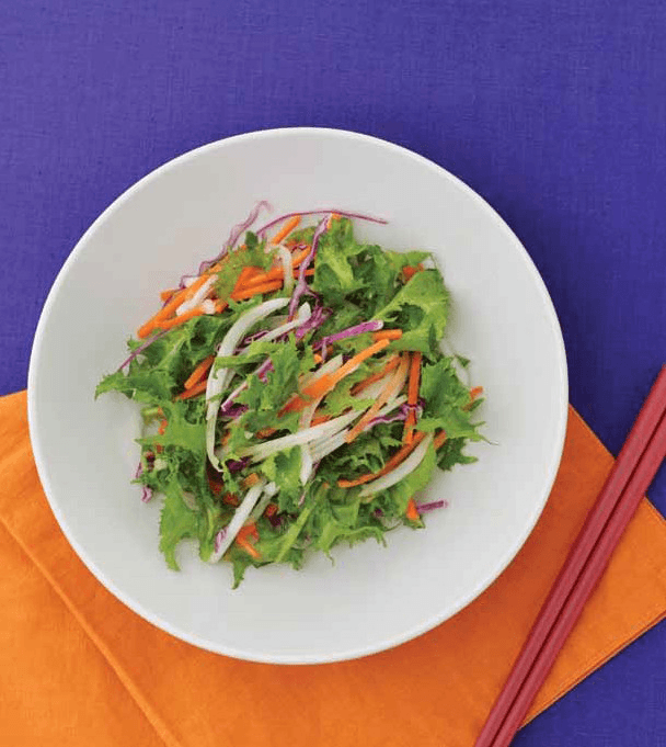 Chicory Salad with Olive Garlic Sauce