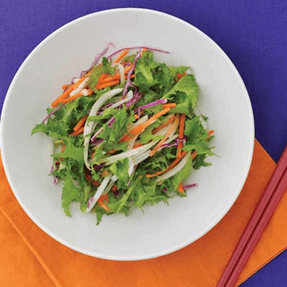 Chicory Salad with Olive Garlic Sauce