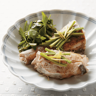 Braised Watercress and Pollock