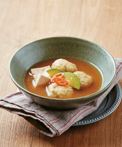 Rolled Dumpling Doenjang Soup