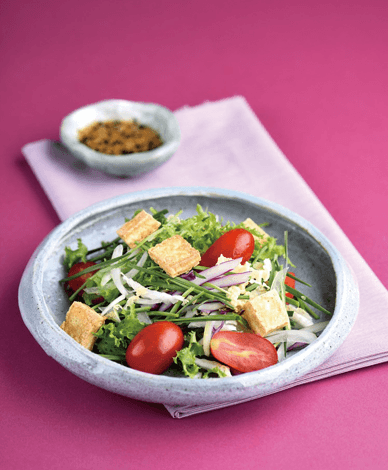 Tomato Seasonal Greens Salad