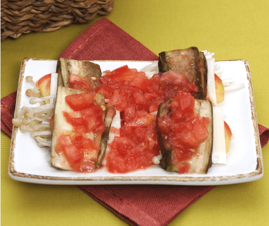 Grilled Eggplant and Tomato