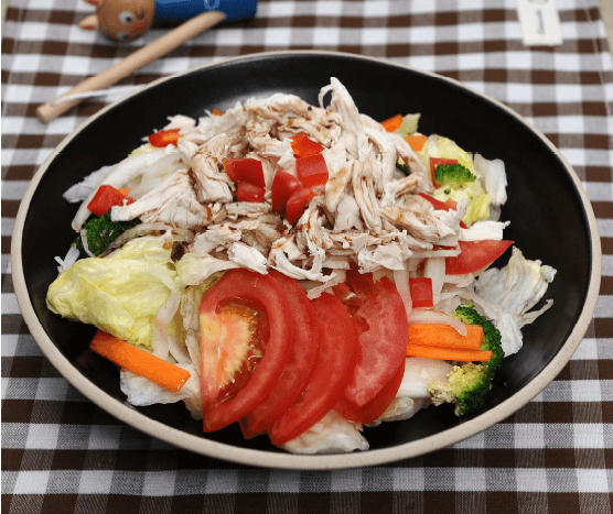 White Kimchi Chicken Salad