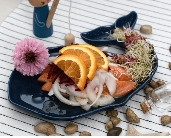 Salmon and Pickled Beet Salad
