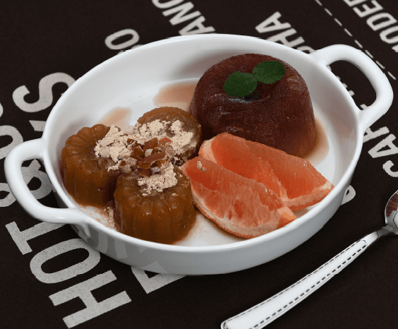 Injeolmi Mousse with Sujeonggwa Ice Cream