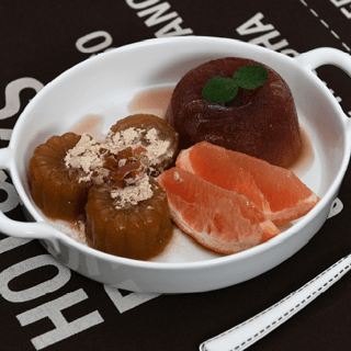 Injeolmi Mousse with Sujeonggwa Ice Cream
