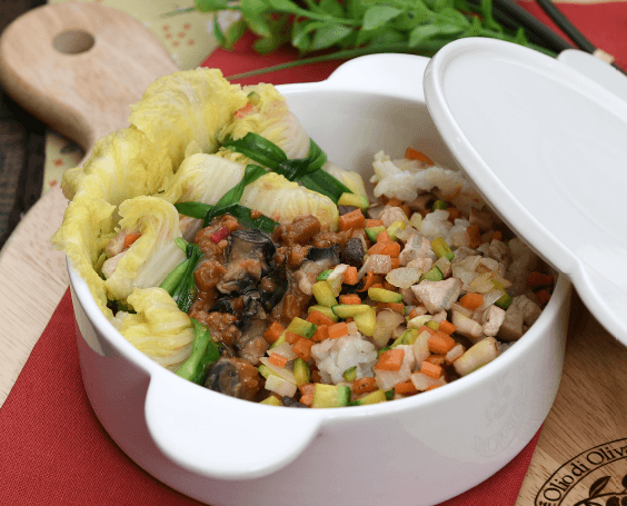Napa Cabbage Roll with Snail Doenjang Sauce