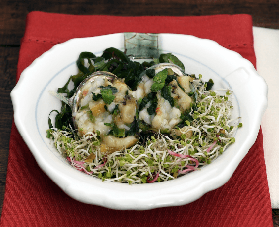 Steamed Shrimp and Abalone with Soy Sauce