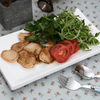 Grilled Mountain Yam Salad with Mustard Sauce