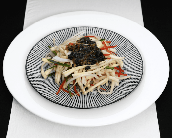 Balloon Flower Root Salad with Citron Syrup