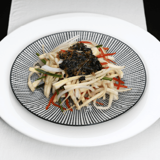 Balloon Flower Root Salad with Citron Syrup