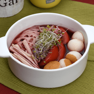 Tomato Pickle with Squid Ink Sauce