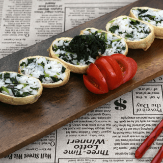 Wild Greens Fried Tofu Sushi