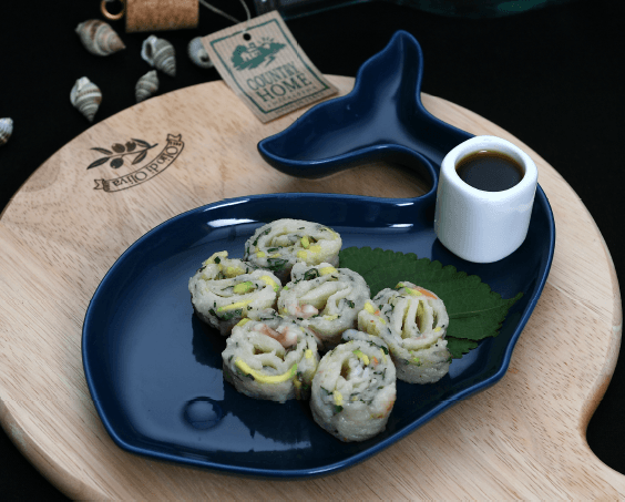 Seafood Zucchini Crepe Roll
