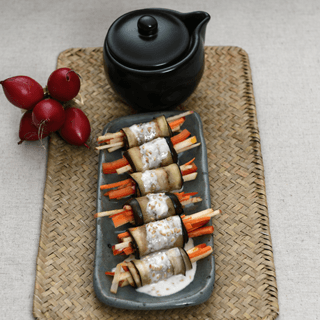 Healthy Eggplant Roll with Sesame Mayo Sauce