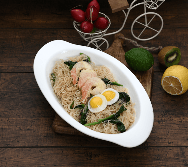 Spinach Stir-fried Rice Noodles