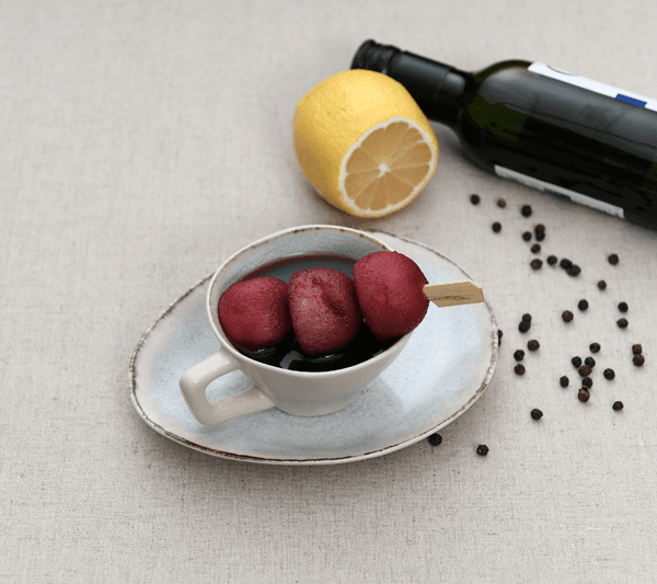 Wine-poached Pear