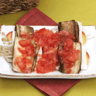 Grilled Eggplant and Tomato