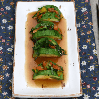 Braised Perilla Leaf and Zucchini